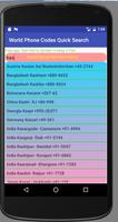 World Phone Codes Quick Search capture d'écran 1