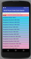 World Phone Codes Quick Search capture d'écran 3