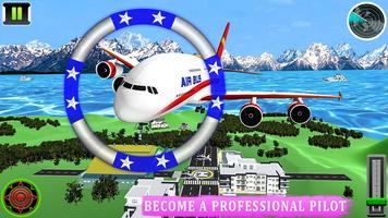 برنامه‌نما Flying Airplane Pilot Flight 3d Plane Simulator عکس از صفحه