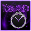 Neon Purple Style Clock