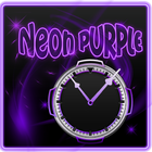 Neon Purple Style Clock आइकन