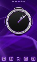 Neon Purple Style Clock capture d'écran 1