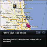 Food Trucks - Map and Twitter icon