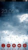 Rain Drops Theme Affiche