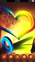 Colorful Heart Unique Theme HD poster