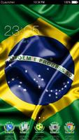 البرازيل لكرة القدم موضوع HD الملصق
