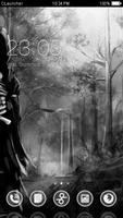 Gothic Black White theme HD Affiche