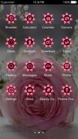 Роза Розовая тема HD Clauncher скриншот 1