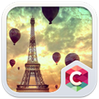 Flying on Eiffel Tower Theme ikon