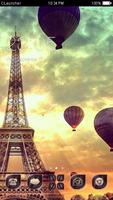 Flying on Eiffel Tower Theme 海报