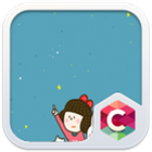 Cute Girl Theme C Launcher icono