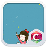 Cute Girl Theme C Launcher-icoon