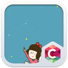 Cute Girl Theme C Launcher simgesi