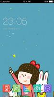 Cute Girl Theme C Launcher โปสเตอร์