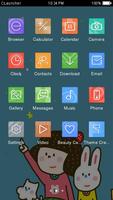 Cute Girl Theme C Launcher ảnh chụp màn hình 1