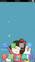 Cute Girl Theme C Launcher ภาพหน้าจอ 2