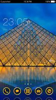 Paris The Louvre Theme الملصق