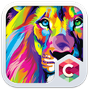 Abstract Lion Theme C Launcher aplikacja
