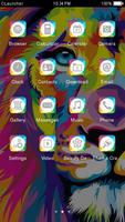 Abstract Lion Theme C Launcher imagem de tela 1