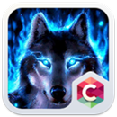 APK Wolf Blue Flames Theme Meizu