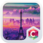 Eiffel Tower Purple Theme icon