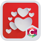 White Heart Theme C Launcher icon
