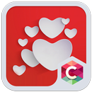 White Heart Theme C Launcher APK