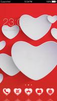 White Heart Theme C Launcher poster