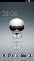 Cute Robot Launcher Theme poster