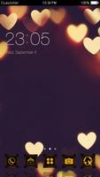 Gold Heart Theme C Launcher Cartaz