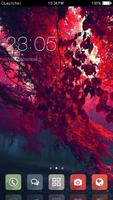 Red Tree Theme C Launcher Affiche