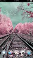 Pink Trees Theme Affiche