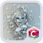 White Robot HD Theme CLauncher أيقونة