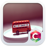 Cartoon London Bus Theme icône