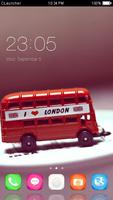 Cartoon London Bus Theme โปสเตอร์