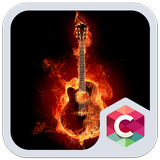 Fire Guitar Theme HD icône