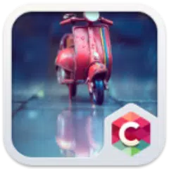 Cute Motorbike CLauncher Theme