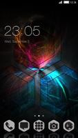 Abstract Red Blue Cool Theme โปสเตอร์