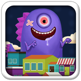 Kleine Monster Thema Zeichen