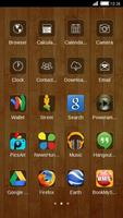 Wood Line C Launcher Theme screenshot 2