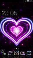 Neon Heart Theme HD Affiche