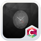 Black Clock C Launcher Theme icône