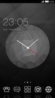 Black Clock C Launcher Theme Cartaz