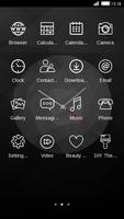 Black Clock C Launcher Theme imagem de tela 1