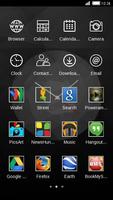 Black Clock C Launcher Theme imagem de tela 2