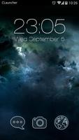 Abstract Grey Sky Galaxy Theme poster