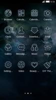 Abstract Grey Sky Galaxy Theme screenshot 2