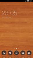 Wooden C Launcher Theme Affiche