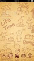 Life Time Simple Cartoon Theme Affiche