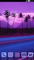 Purple Sunset CLauncher Theme Affiche